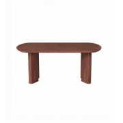 Mesa de comedor fija en chapa de nogal o roble
