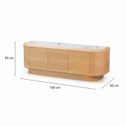 Mueble Tv con 3 puertas en chapa de roble Mod. Lyon