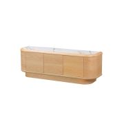 Mueble Tv con 3 puertas en chapa de roble Mod. Lyon