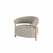 Sillón tapizado con patas de roble en diferentes colores