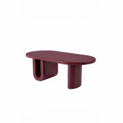 Mesa de centro oval lacada en dos colores